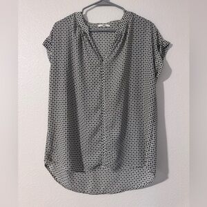 Pleione Split Neck Blouse Size Medium